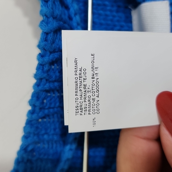 Maison Martin Margiela MM6 Blue Knit Top Duster Cover Up Size L - Picture 12 of 12